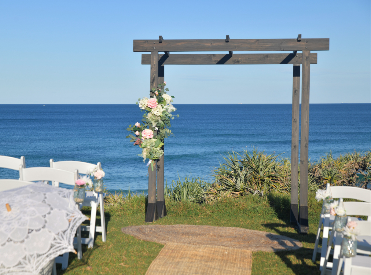 wedding arbor 4 post option in black wood