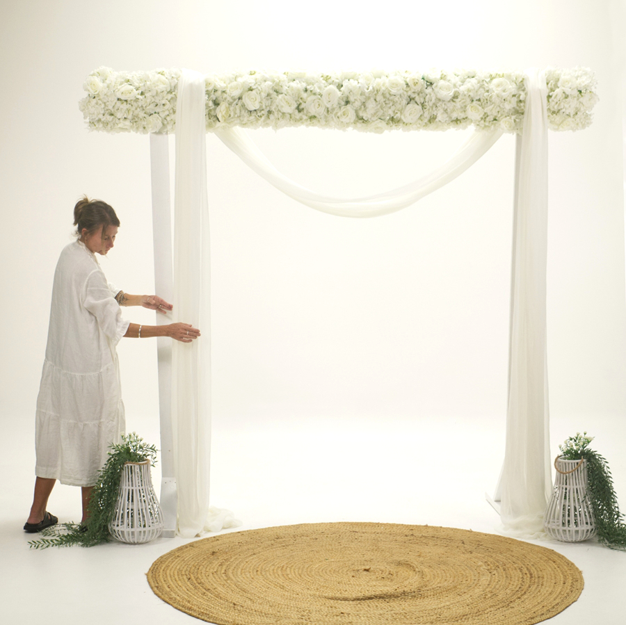 wedding arbor 2 post flower topped