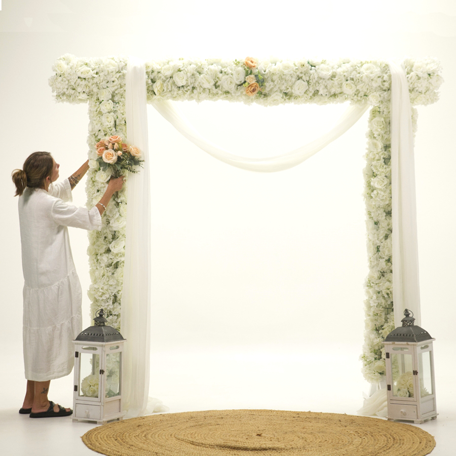 wedding arbor 2 post flower fully covered