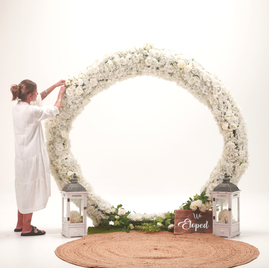flower circle wedding arbor