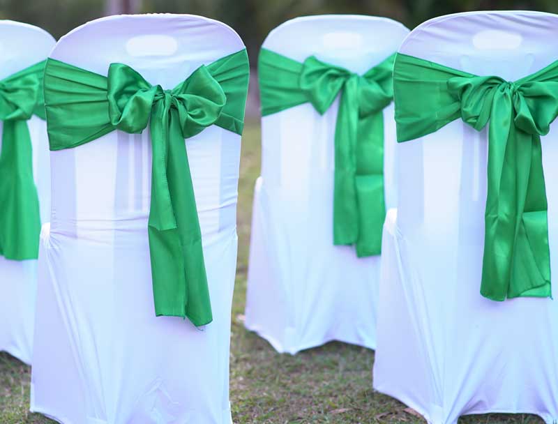 Green sash for chair