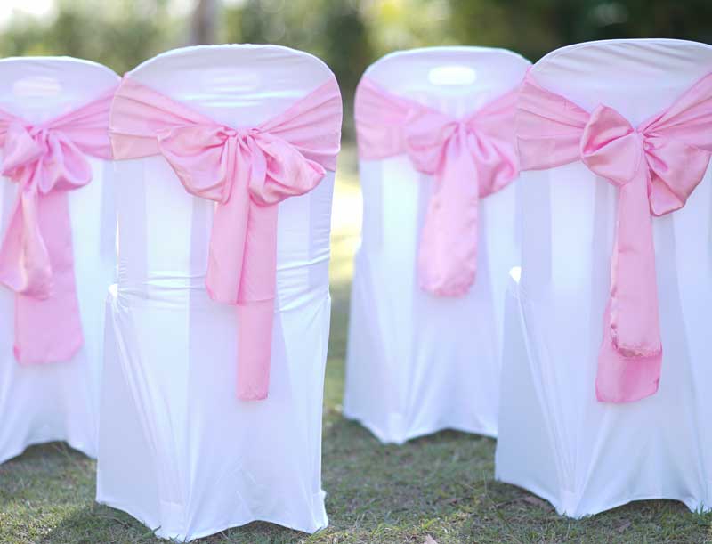 chair sash pink