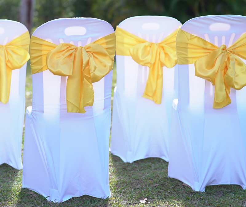 yellow sash for chair